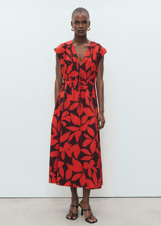Vestido Largo con Estampado Floral