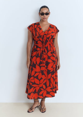 Vestido Largo con Estampado Floral