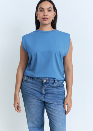 Camiseta Manga Corta con Hombreras