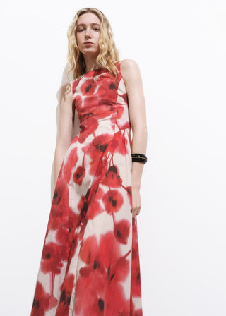 Vestido Midi con Estampado Floral