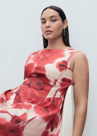 Vestido Midi con Estampado Floral