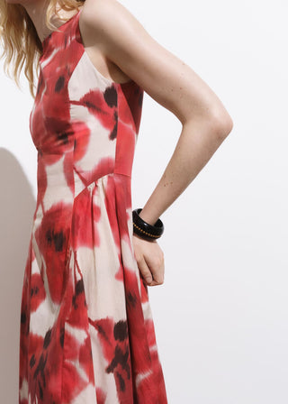 Vestido Midi con Estampado Floral