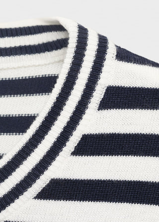 Sudadera Manga Corta con Rayas.