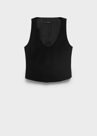 Chaleco de Traje con Detalle de Botones.