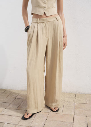 Pantalón Recto Talle Medio.
