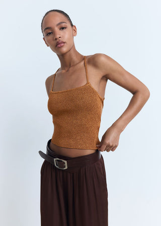 Blusa de Punto con Espalda Cruzada