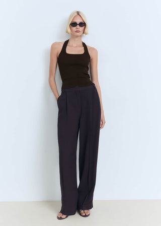 Blusa Cuello Halter con Detalle de Lazo