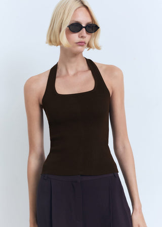 Blusa Cuello Halter con Detalle de Lazo