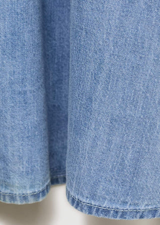 Vestido Denim de Tirantes con Espalda Abierta