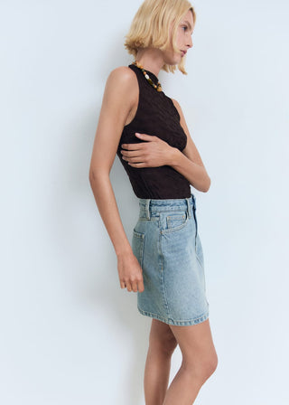 Enagua Denim con Bolsillos