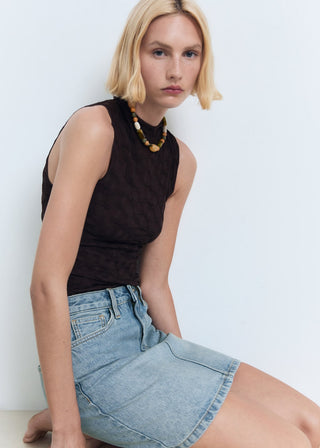 Enagua Denim con Bolsillos