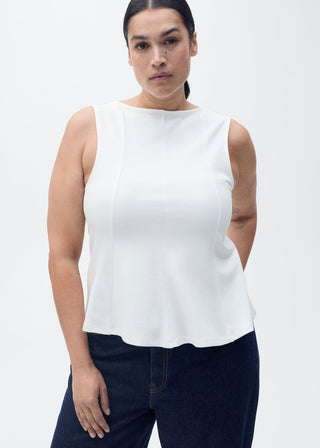 Blusa Peplum con Detalle en Costuras