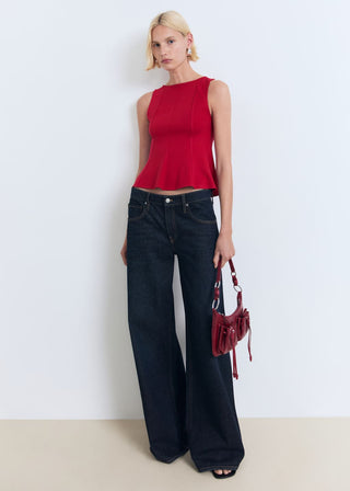 Blusa Peplum con Detalle en Costuras