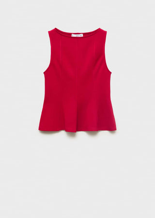 Blusa Peplum con Detalle en Costuras