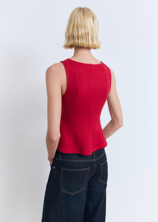Blusa Peplum con Detalle en Costuras