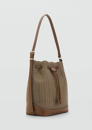 Bolso Mediado con Logo Jacquard.