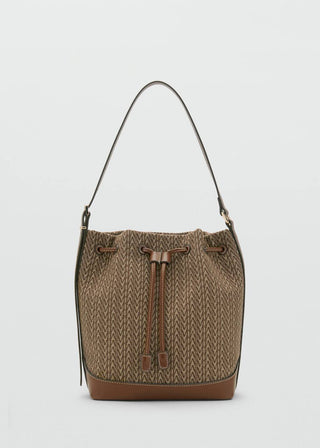 Bolso Mediado con Logo Jacquard.