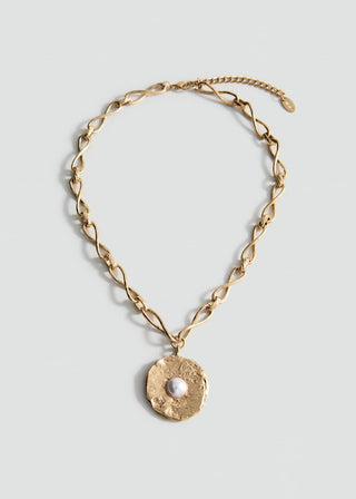 Collar Largo con Colgante Circular