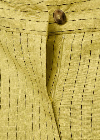 Pantalón Recto Estampado de Rayas.