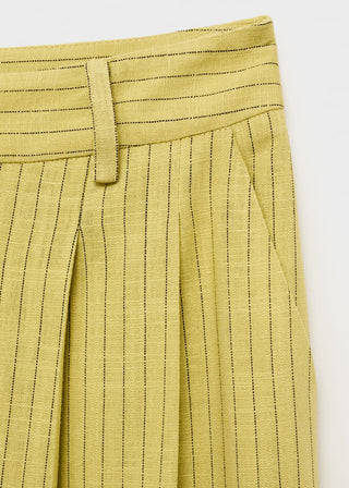 Pantalón Recto Estampado de Rayas.