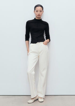 Camiseta Manga Larga con Cuello Perkins