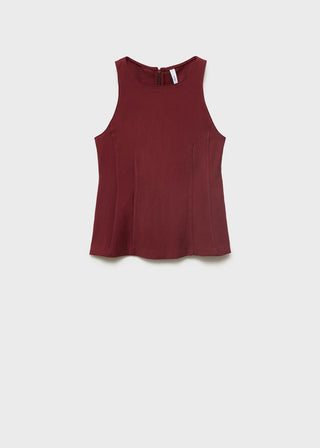 Blusa Cuello Halter con Tirantes Anchos