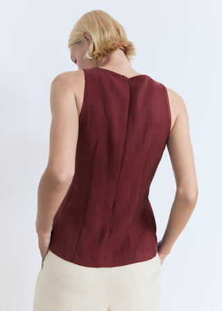 Blusa Cuello Halter con Tirantes Anchos