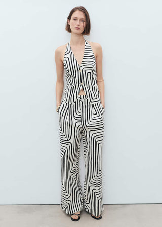 Pantalón con Cintura Elástica Estampado