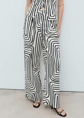 Pantalón con Cintura Elástica Estampado