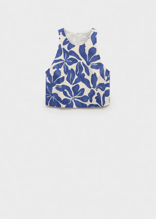 Blusa sin Mangas con Estampado Floral