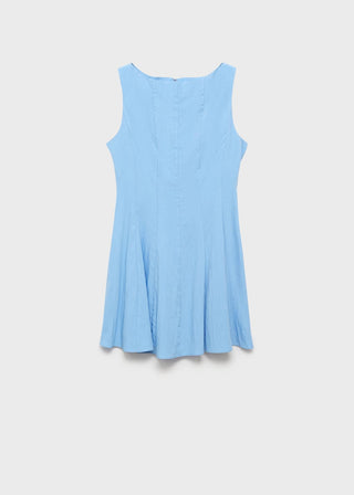 Vestido Corto Cuello Redondo