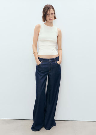 Blusa sin Mangas de Punto Fino