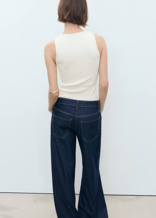 Blusa sin Mangas de Punto Fino