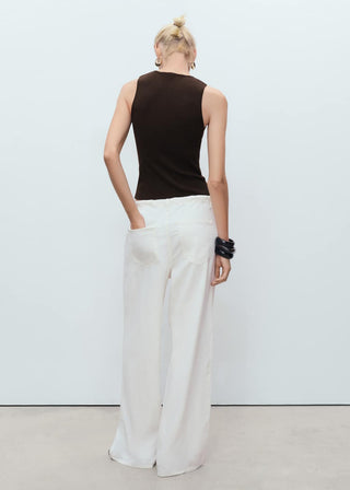 Blusa sin Mangas de Punto Fino