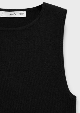 Blusa sin Mangas de Punto Fino