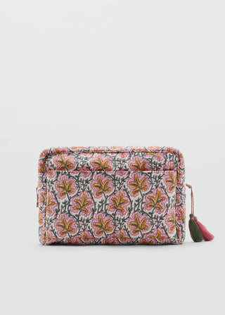 Neceser Cuadrado con Estampado Floral