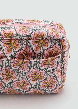 Neceser Cuadrado con Estampado Floral