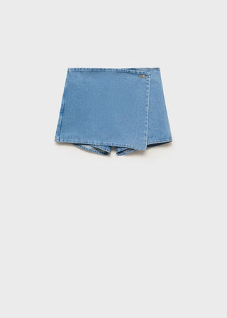 Enagua Denim Estilo Cruzado