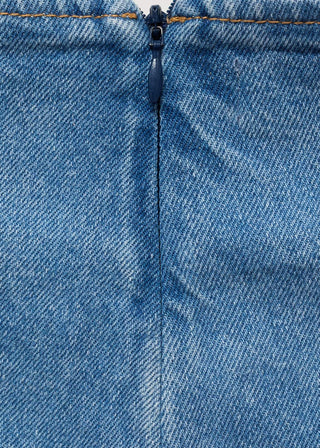 Enagua Denim Estilo Cruzado