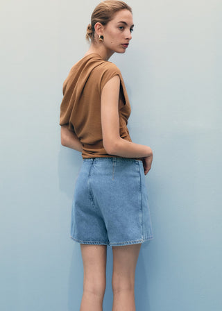Enagua Denim Estilo Cruzado