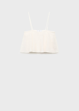 Blusa de Tirantes con Detalle Volante