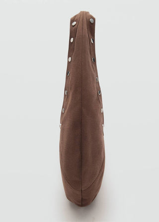 Bolso de Hombro Ovalado con Tachuelas.
