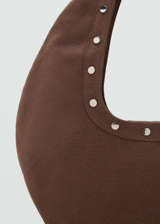 Bolso de Hombro Ovalado con Tachuelas.