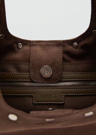 Bolso de Hombro Ovalado con Tachuelas.
