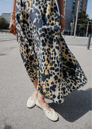 Enagua Midi con Estampado Animal Print