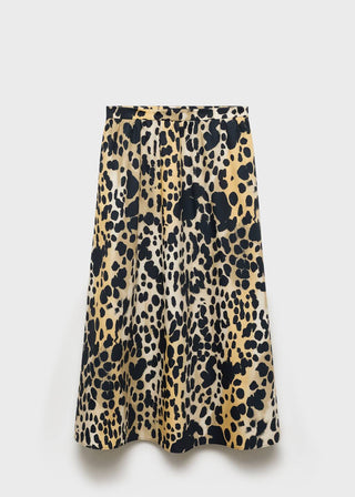 Enagua Midi con Estampado Animal Print