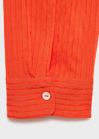 Camisa Oversize con Efecto Arrugado