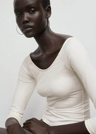 Camiseta Ajustada Cuello Redondo