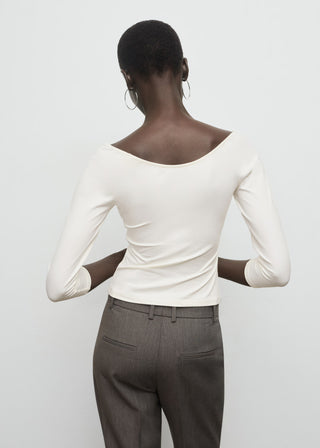 Camiseta Ajustada Cuello Redondo