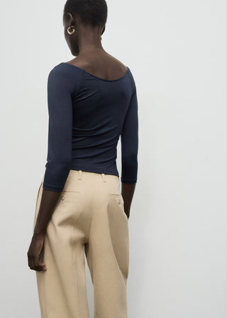 Camiseta Ajustada Cuello Redondo